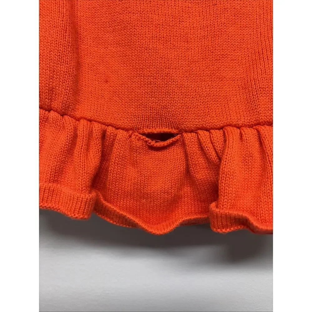 Janie and Jack Orange Tennis Themed Peplum Short Sleeve Top - Size 18-24 *FLAW*